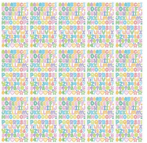 Letter Stickers,15 Sheets Colored Self Adhesive Letters Stickers Waterproof Vinyl Small Alphabet Stickers for DIY Scrapbooking Water Bottles Greeting Cards Mailboxes