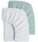lulumoon Musselin Kinderbett Spannbettlaken Set: Weiches & Atmungsaktives Spannbetttuch für Reisebett und Babybett 100% Baumwolle 60x120-70x140cm 2er Pack (Grau Grün)
