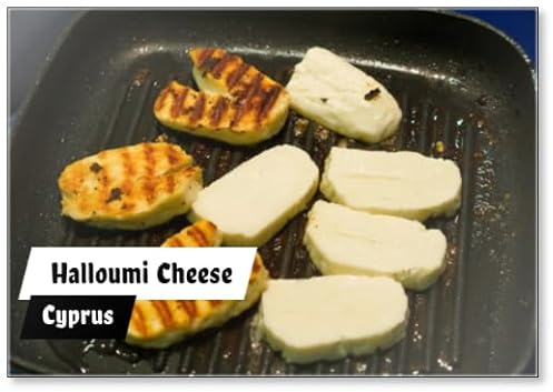Traditioneller zypriotischer Halloumi-Käse, Kühlschrankmagnet