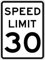 Panneaux de limitation de vitesse 30 km/h pour extérieur et intérieur - 20,3 x 30,5 cm