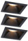 Paulmann 93125 LED Einbauleuchte 3-Step-Dim Cole IP44 eckig 88x88mm Coin 3x6W 3x470lm 230V 2700K Schwarz