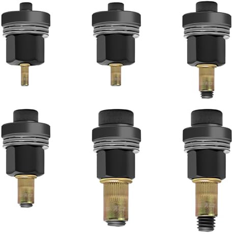 Sxutop 6 Piezas Remachadora Manual de Cabezales Kit Remachadora Tuercas Manual M3, M4, M5, M6, M8, M10, M12 Alicates de Remachar Tuercas Cabezales Para Remachar a Mano Herramientas Remaches Roscados