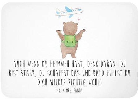 Mr. & Mrs. Panda Magnet Heimweh überwinden - Geschenk, Trost, Kühlschrankmagnet, Zuversicht, mutmachen, Geborgenheit, bildmagnet, Lebenshilfe, zettelhalter, Mutmacher, Vertrauem, whiteboardmagnet
