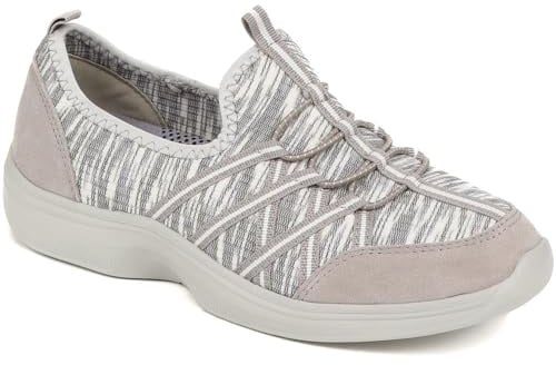 Extra-Wide Bungee Lace Trainers - Light Grey Size 7