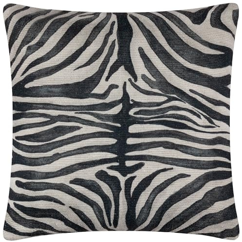 Paoletti Leopardis Zebra gewebtes Outdoor-Kissen mit Polyesterfüllung – Mehrfarbig – 59 x 59 cm