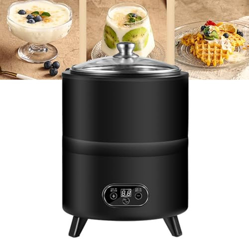 Máquina de Yogur Comercial, Máquina para Hacer Yogur Griego de Acero Inoxidable de 8 litros con Control de Tiempo y Temperatura Fermentación a Temperatura Constante de 360°, para Yogur Casero Natto