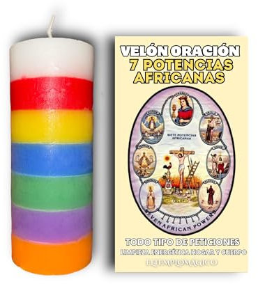 Kerze mit 7 afrikanischen Kräften, Kerze, energetische Reinigung, Körper und Zuhause