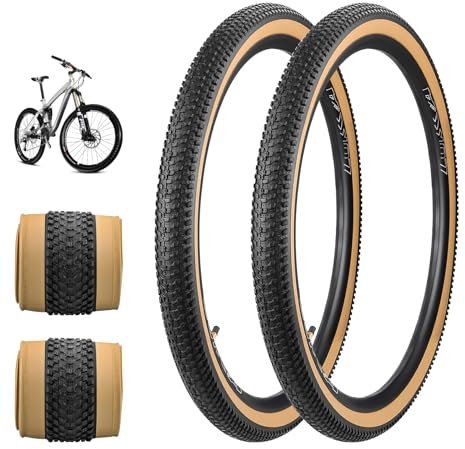 MEGHNA Juego de 2 neumáticos de bicicleta de 24/26/27,5 x 2,125 pulgadas, plegables, 30 TPI, para bicicletas de montaña y de ciudad (27,5 x 2,125 pulgadas)