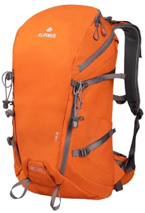 Alpinus Wanderrucksack Teno 24L Trekkingrucksack für Herren und Damen Orange - Outdoor Rucksack mit Belüftungssystem AVS, Regenschutz, Leichter Hiking Backpack für Wandern Camping