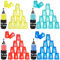 48 Stück Speed Stacking Cups, Kunststoffbecher für Herausforderungsspiel, ideal für Jugendliche und Erwachsene, Rot, Blau, Grün, Gelb