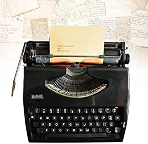 DSYYNAY Vintage Schreibmaschine, englische mechanische Schreibmaschine, antike Maschine, normale Verwendung, Retro-Kunst, Geschenk, für Notizen oder Briefe oder kreatives Schreiben, Schwarz (Schwarz)