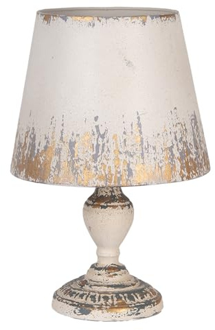 Clayre & Eef Tischlampe Ø 32x47 cm Beige Metall