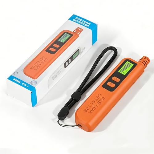 Détecteur de Gaz Naturel, Détecteur de Fuites de Gaz Naturel avec alarmes visuelles et sonores, Portable Détecteur de Gaz à Pile Propane, Butane, Méthane (Piles Non incluses)