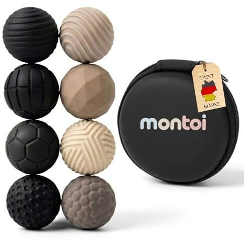 Juguetes Fidget Magnéticos – Juguete Anti-Estrés con Bolas Magnéticas – Puntos Focus para Alivio del Estrés y Concentración (Negro-Gris)