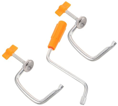 MALUGOGO Manual Pasta Machine Made of Sturdy Ferroalloys and Pp and Easy Installation Replacement Table Clamp and Handle Set with Ergonomic Design for Noodle Maker for Kitchen Use