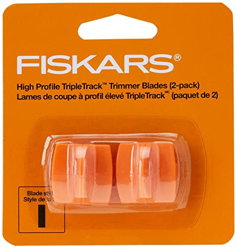 Fiskars Droite Style I Triple Track Lames de Rechange prestigieux, Lot de 2, Orange