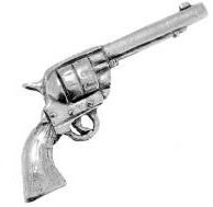 Colt 45 aus Zinn, Pistole