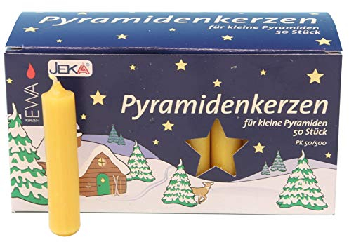 Ebersbacher Kerzenfabrik GmbH Pyramidenkerzen 50 Stück honigfarben