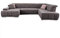 CAVADORE Wohnlandschaft Mistrel mit Ottomanen rechts / XXL-Sofa in U-Form / Inkl. Kopfteilverstellung / Couch mit aufwendiger Steppung / 343 x 77-93 x 228 / Kati Fango