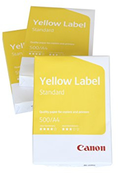 Canon Yellow Label Standard; Druck- und Kopierpapier, EU Umweltzeichen, 3x500 Blatt, A4, 80 g/m² alle Drucker; CIE 150 (frustfreie Schutzverpackung)