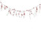 Robelli Christmas Tree Berry Pearl Bead Garland Decoration - 2 meters (Red)