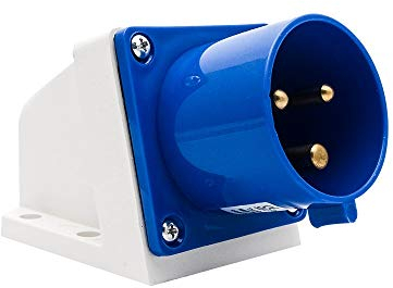 Enchufe y enchufes industriales azules MASO 32A 220v IP44 Enchufe y enchufe de pared industrial de 3 pines Conector de enchufe IP44 a prueba de agua Enchufe 2P + Tierra Macho / Hembra (# 523)