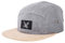 Blackskies® Port Venice 5-Panel Cap | Damen Herren Baseball Camp Mütze Kappe Surfer Skater Snapback Strapback Grau Kunst-Wildleder