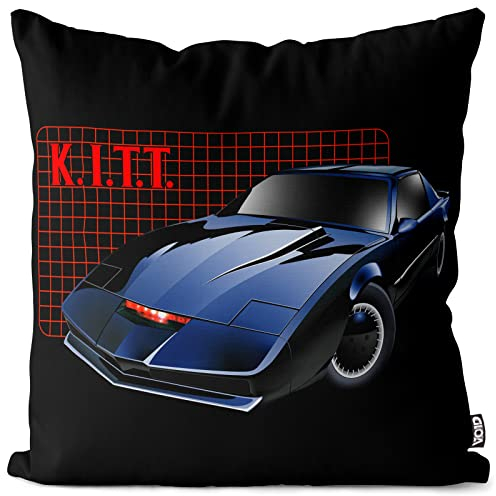 VOID K.I.T.T. Kissenbezug Kissenhülle Polyester wasserfest Outdoor Michael Knight 2000 Black Rider, Kissen Größe:40 x 40 cm