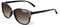 Face Shadow Cat Eye Sunglasses for Women Polarized Fashion Metal Decoration Ultralight UV400 Protection Black/Brwon