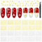 24 Blatt Weihnachten Nagelsticker Selbstklebend Schneeflocken Nagelaufkleber 3D Nagel Kunst Design Aufkleber mit Pinzette für DIY Nagel Art Dekorationen