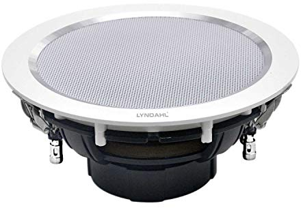 zalias Lyndahl CS195ST Stereo-Einbaulautsprecher weiß mit edlem Alurahmen zum Einbau in Decken und Trockenbau für tollen Klang auch bei wenig Platz