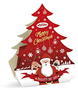 Merry Christmas Weihnachtsbaum für Hunde mit Keksen sortiert Snacks Weihnachtsgeschenk