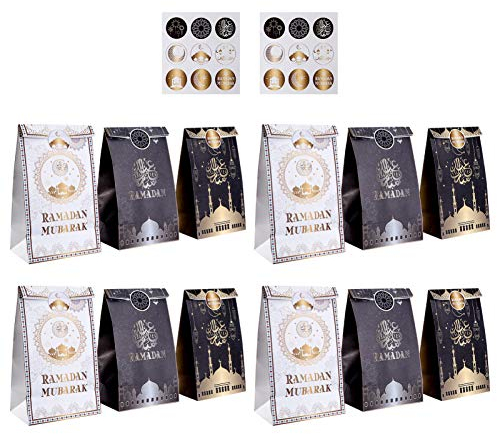 Amosfun Eid Mubarak Favor Taschen Und Aufkleber Eid Mubarak Geschenk Boxen Islamischen Muslim Dekoration Ramadan Decor Liefert