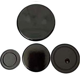 COMPATIBILI CON LA GERMANIA IGNIS WHIRLPOOL 4 PIATTELLI IN GHISA DI RICAMBIO PER PIANI COTTURA E CUCINA A GAS SMALTATI NERI LUCIDI (NO ORIGINALI ADATTABILI)