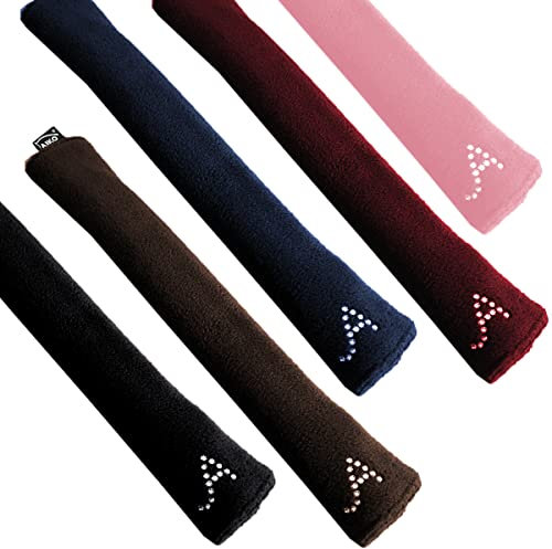 Aiko Genickschoner für Halfter, individuell mit Monogram aus Crystals, schwarz (WB)