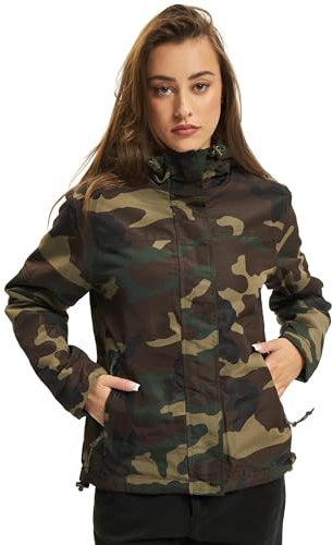 Brandit Women Frontzip Windbreaker, Donna, woodland, 3XL