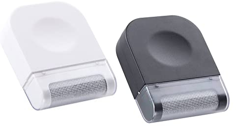 IKAAR 2 Stück Fusselentferner Tragbarer Fusselroller Wiederverwendbarer Tierhaarentferner Roller Wäschefussel-Rasierer Wollkamm Fusselkamm für Sofa Bett Teppich Möbel