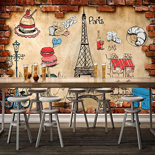 XTSWallpaper Fototapete 3D Effekt 360X250Cm Retro Turm Hamburg Wandtattoo Wandaufkleber Tapete Fototapete 3D Effekt Wandbild Wandtapete Hauptdekorationen Für Wohnzimmer Schlafzimmer