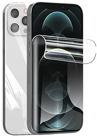Snailcanfly 2Pcs Nano Hydrogel Film for iphone 12/12 Pro 6.1 Soft Flexible Film Transparent TPU Screen Protectors Fingerprint Unlock Explosion-proof NOT Tempered Glass