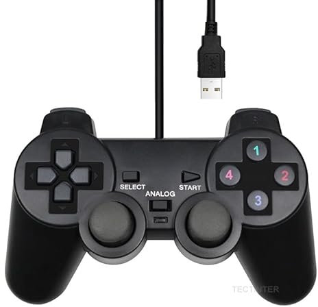 Wired USB PC Gaming Controller Gamepad For WinXP/Win7/8/10 Joypad For Windows Desktop PC Computer Laptop Video Game Analog Ergonomic Joystick Mouse Pad For Racing and Steering
