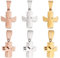 DICOSMETIC 6 Stück 3 Farben Edelstahl Engel Anhänger 3.5mm Dicke Charme Mit Verschluss Roségold Und Goldfarbene Anhänger Zum Basteln von Schmuck Bohrung: 3x7mm