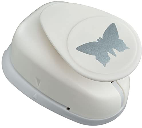 MCE-Commerce A689958 Motivstanzer Schmetterling 2,54 cm, Kunststoff, Weiss