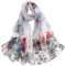 FAIRYGATE Chiffon Tücher Seidentuch Haare Elegant Seidenschal Frauen Chiffon Schal Damen aus 100% Georgette Halstuch Damen 39009
