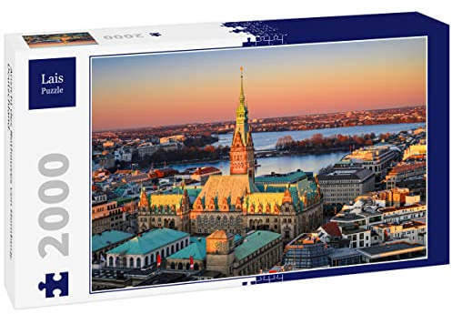 Lais Puzzle Ansicht des Rathauses von Hamburg, Deutschland. 2000 Teile