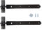 Adjustable Gate Hinges Heavy Duty Hook and Band Garden Shed Door in Galvanised or Black (Black, 24 / 610mm)