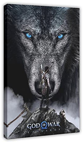 FABIVA God of War Ragnarök Poster 1 Leinwand Poster Schlafzimmer Dekor Sport Landschaft Büro Zimmer Dekor Geschenkrahmen Stil 08x12inch (20x30cm)
