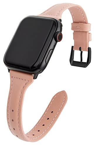 SEURE Compatibile con cinturino apple watch 38mm 40mm 41mm 42mm 44mm 45mm, donne uomini cinturino in pelle sottile per Serie SE/8/7/6/5/4/3/2/1