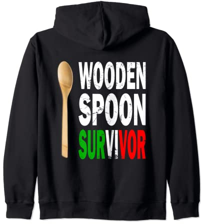 Wooden Spoon Survivor Funny I Survived The Wooden Spoon Zip Hoodie