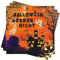 AFYHH Halloween Servietten Halloween Tischdecke 40Stück Servietten Herbst Geburtstag Schwarz Orange Servietten mit Gruselig Kürbis Fledermaus Burg Halloween Deko Accessories 33X33cm