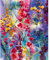 Fleurs colorées Bush Peinture par numéro pour adultes débutants, facile à peindre, différents types de fleurs peinture par numéros sur toile avec pinceaux et pigments acryliques sans cadre 40,6 x 50,8